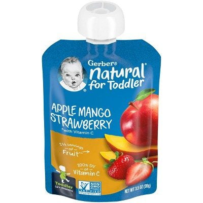 TODDLER FOOD APPLE MANGO STRAWBERRY