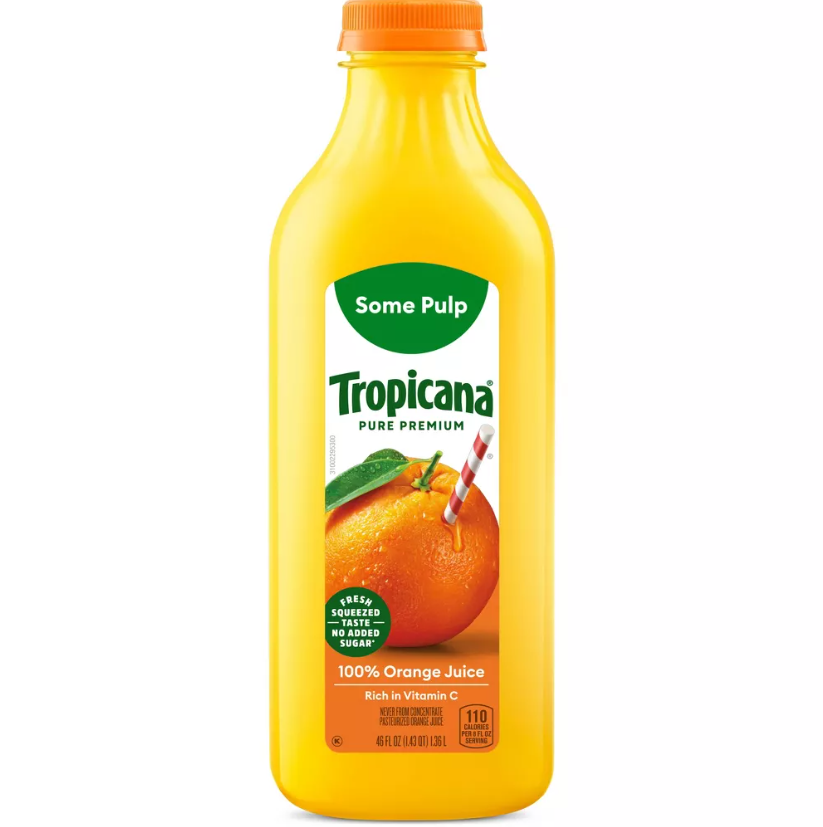 SOME PULP ORANGE JUICE TROPICANA