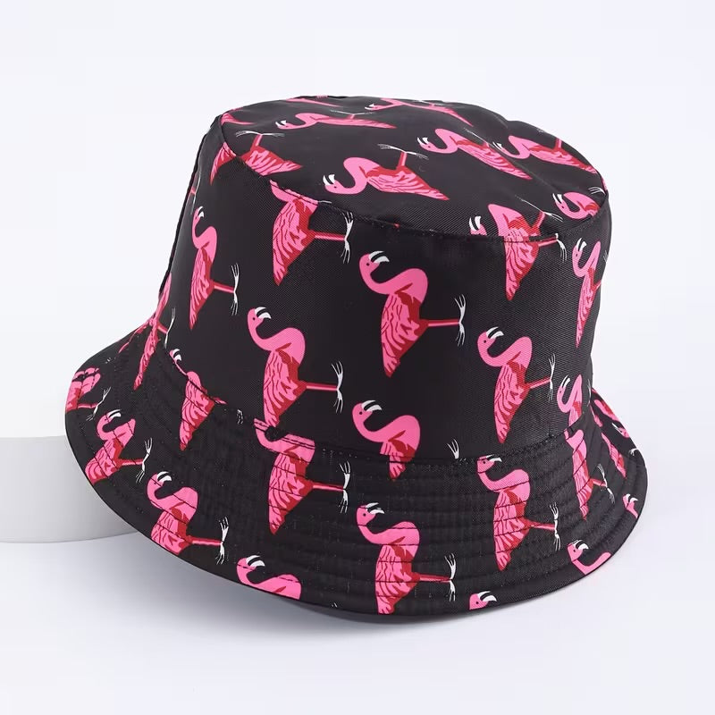 1pc Flamingo Print Reversible Bucket Hat