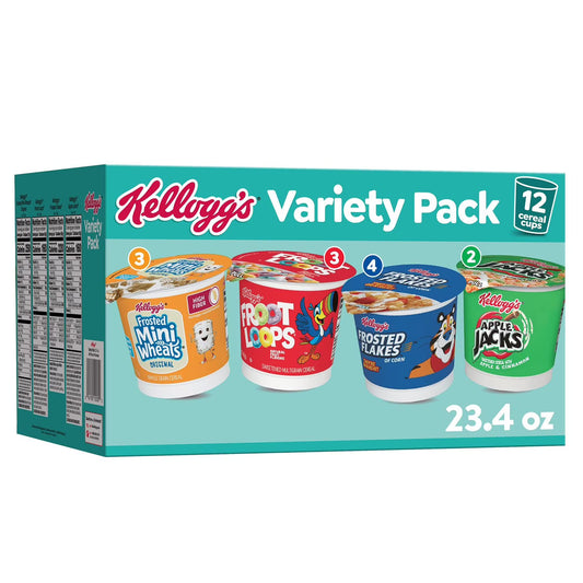 Kellogg's Variety Pack Single Serve Cereals, 12 pk