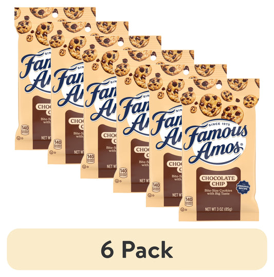 Famous Amos Chocolate Chip Cookies, 2 oz.,6 PK