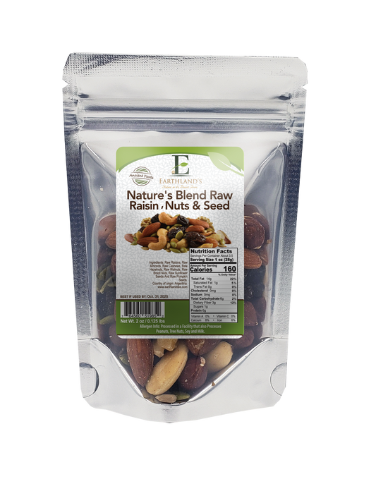 NATURES BLEND RAW WITH RAISINS NUTS AND SEED