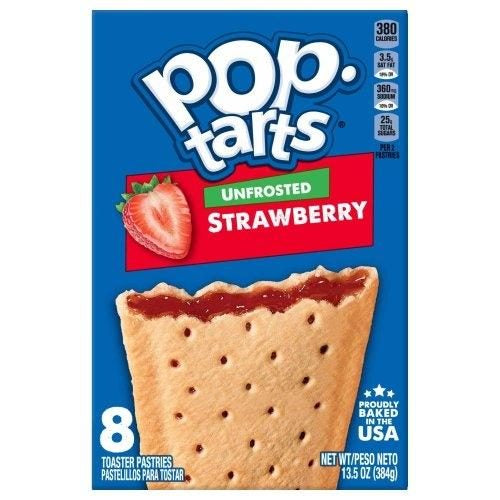 POPTART TOASTER PASTRIES UNFROSTED STRAWBERRY