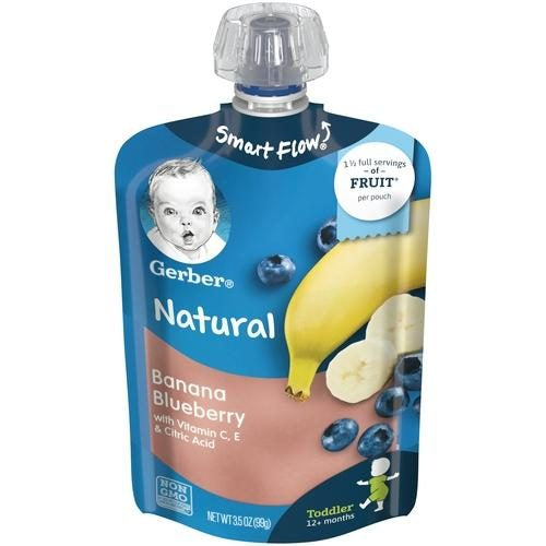 TODDLER FOOD POUCH BANANA BLUEBERRY