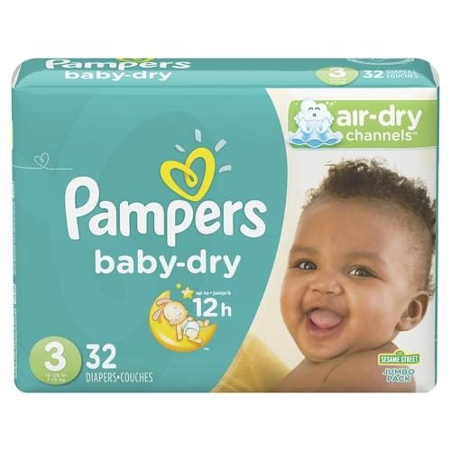 BABY DRY SIZE 3 DIAPERS