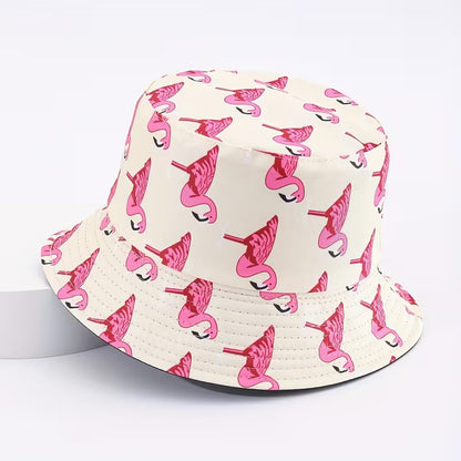 1pc Flamingo Print Reversible Bucket Hat
