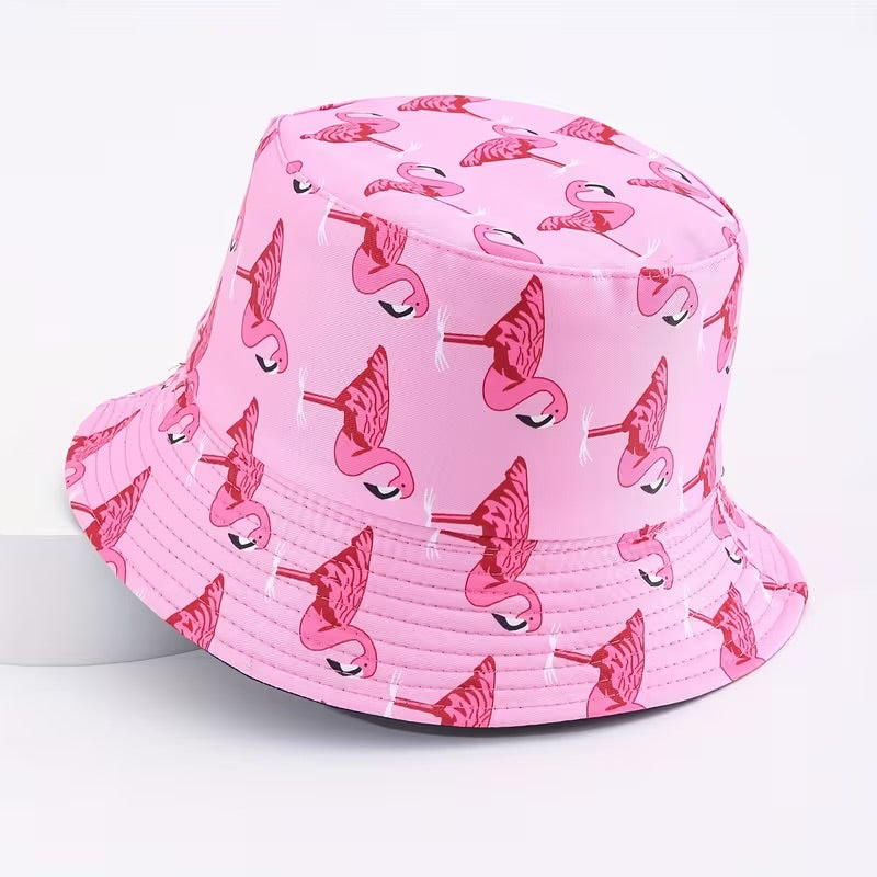 1pc Flamingo Print Reversible Bucket Hat