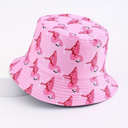 1pc Flamingo Print Reversible Bucket Hat