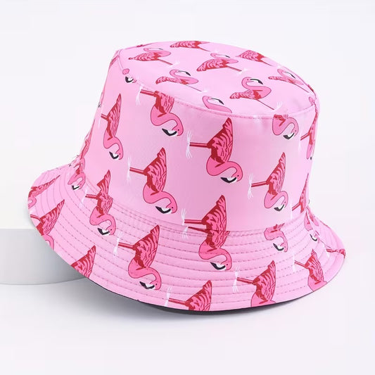 1pc Flamingo Print Reversible Bucket Hat