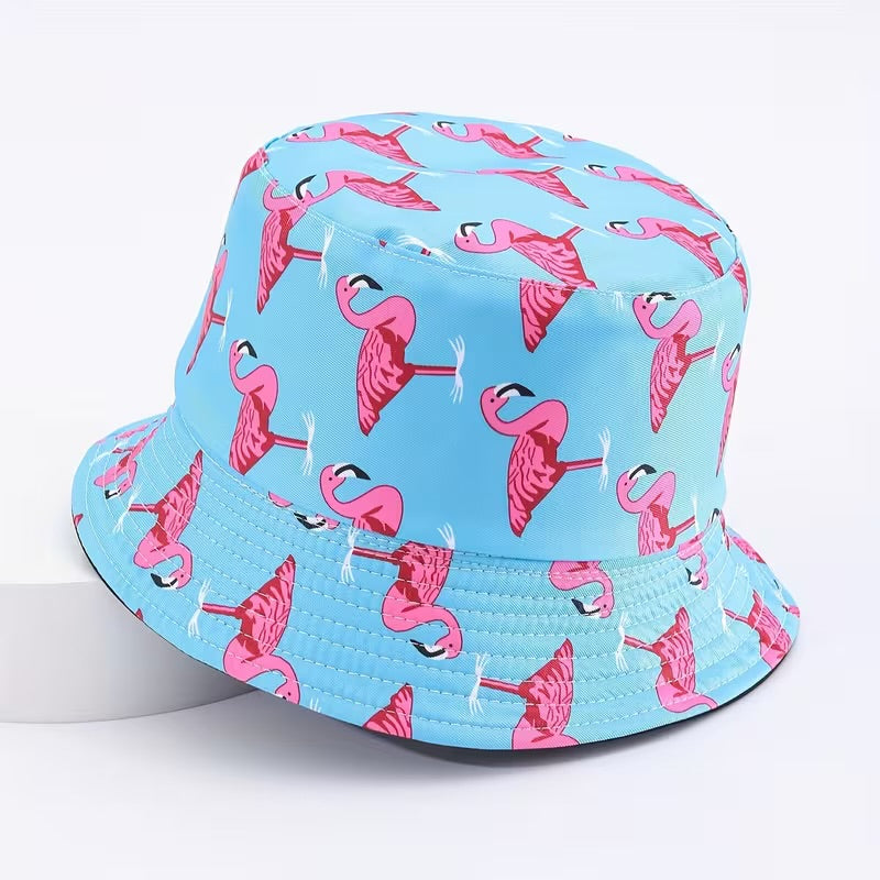 1pc Flamingo Print Reversible Bucket Hat