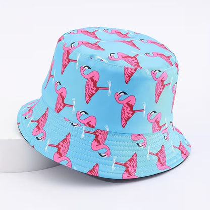 1pc Flamingo Print Reversible Bucket Hat